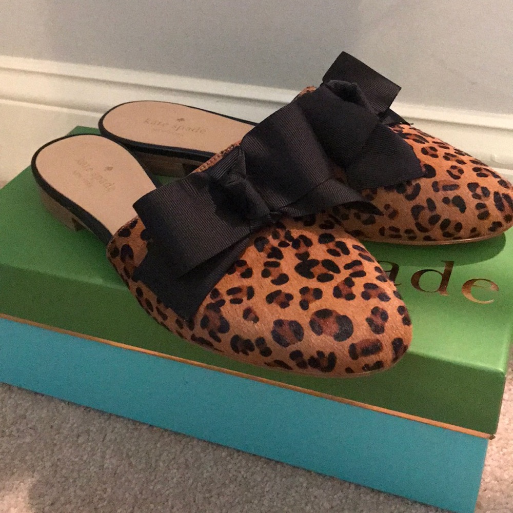 Kate Spade Leopard Print Slides